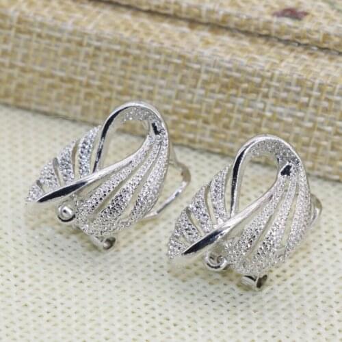 Exquisite stud earrings for women 16*20mm high quality frost matte silver-color wholesale price one pair elegant jewelry B2839