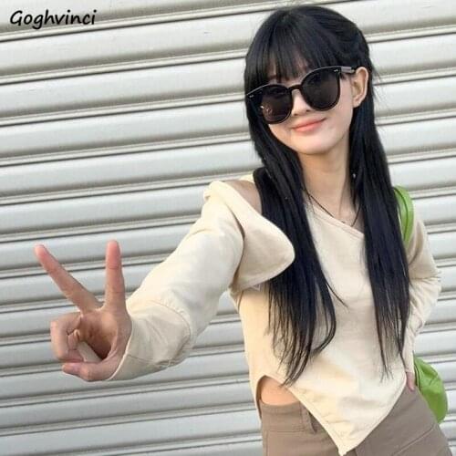 Dress Sets Women Solid Asymmetrical Summer Sexy Ladies Slim Fashion All-match Simple Chic Korean Style Popular Preppy Streetwear