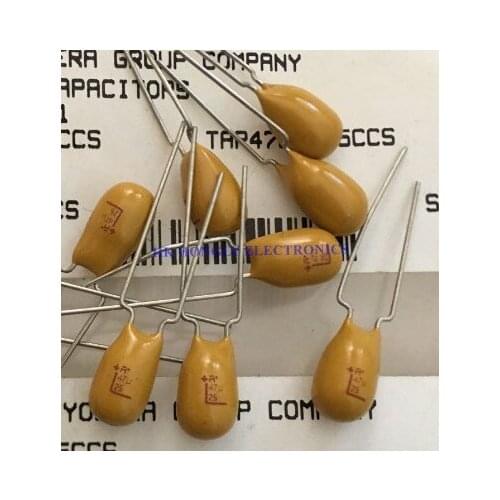 10PCS TAP476M025CCS 25V 47UF 476 DIP CAPACITOR