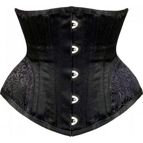 Womens Spiral Steel Boned Waist Trainer Sexy Underbust Corset Top Embroidery Corsets Shapewear Hourglass Corselet Bustiers