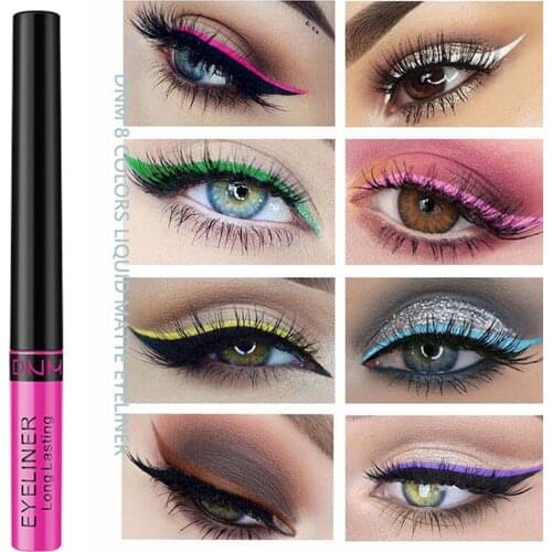 Colorful Liquid Eyeliner Matte Tint Long Lasting Eye Liner Waterproof Makeup Easy To Wear Liquid Cosmetics Smooth Tool