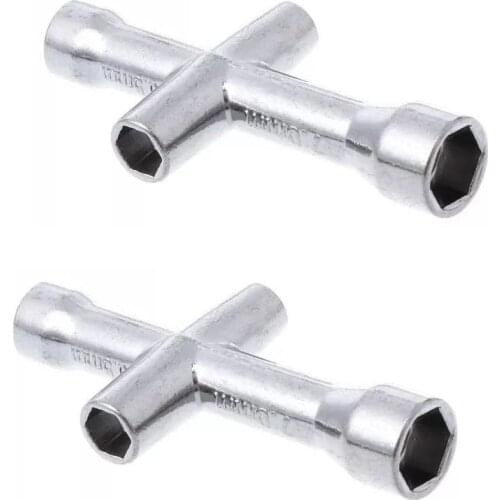 2PCS Cross Wrench Hex Socket 4mm 5mm 5.5mm 7mm Repair tools for 1/10 HSP Traxxas Tamiya HPI Kyosho RC Car D90 SCX10 RC Crawler