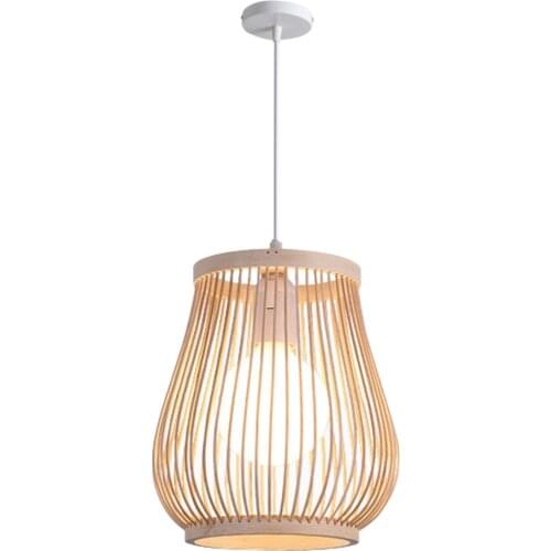 Lighting Rattan Lamp Handmade Bamboo Vintage Hanging Light Hanging Ceiling Lamp for Living Room Dining Room Pendant Light