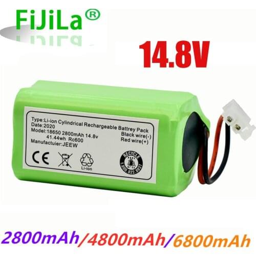 2021 New 14.8V 2.8Ah/4.8Ah/6.8Ah Lithium Battery For ILIFE A4 A4s V7 A6 V7s Plus Robot Vacuum Cleaner ILife 4S1P Full Capacity