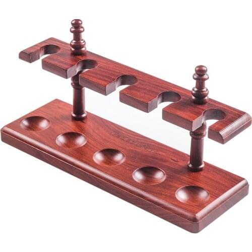 Holds 5pcs Solid Wood Pipe Rack Display Rack Pipes Stand Holders Tobacco Smoking Pipe Tool Accessories