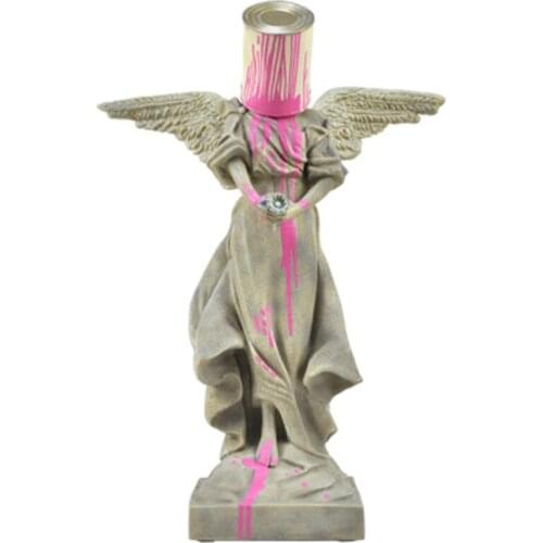 36CM PAINT ANGEL STREET ART RESIN STATUE CREATIVE HOME GIFTS DESKTOP DECORATION GIFTS FOR FRIENDS A639