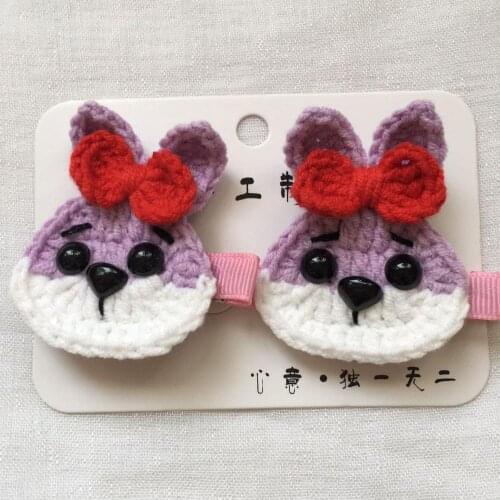 Popodion 2 pieces super cute hand-woven hair clip baby hair accessories female gift child hair clip CHD20296