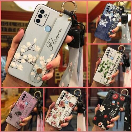 Shockproof Dirt-resistant Phone Case For OPPO A53 2020/A32 2020 Fashion Design Original Back Cover Lanyard