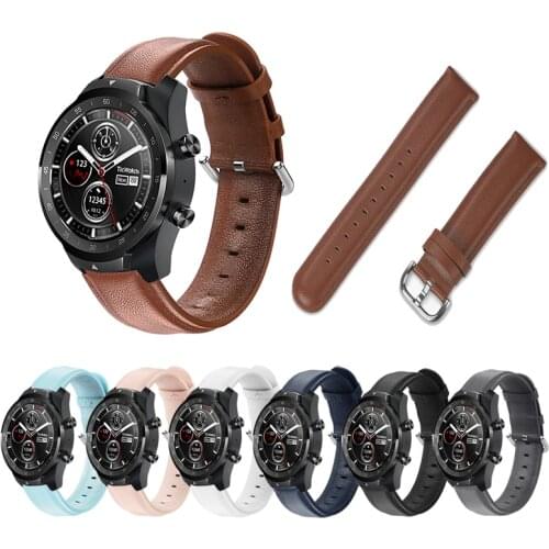 20mm 22mm Calf Leather Band Strap for Ticwatch Pro 3 E2 S2 GTX watchband