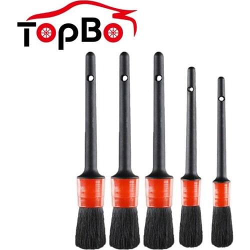 5pcs Car Detailing Brush Cleaning Tool Car Wash Brush For Cleaning Interior Gap Wheel Rims Air Vent Trim Cleaning Accessories