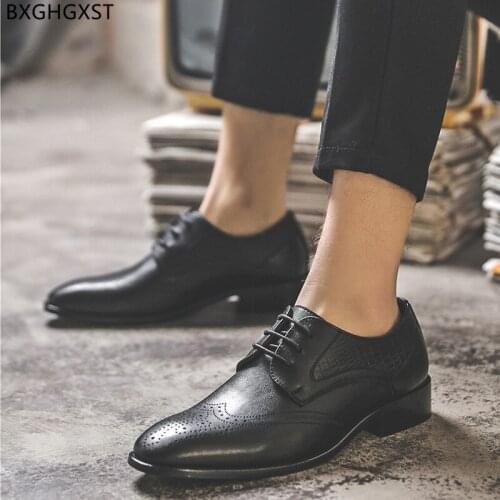 Oxford Dress Shoes Mens Fashion Party Shoes for Men 2021 Black Leather Shoes Men Formal Chaussure Homme Zapatos De Hombre Sapato