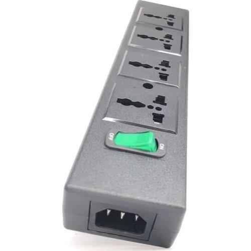 4-Outlet Universal socket with overload protector,Circuit Breaker Switch,4 Ways Outlet extend PDU power strip