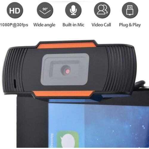Webcam 1080P Full HD USB Web Camera with Microphone USB Plug and Play Video Call Webcam for PC Computer Desktop Gamer Webcast