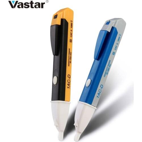 Vastar AC 110V 220V Voltmeter Voltage Probe Volt Meter Power Detector Tester Non-Contact Socket Wall Electric Indicator 90-1000V