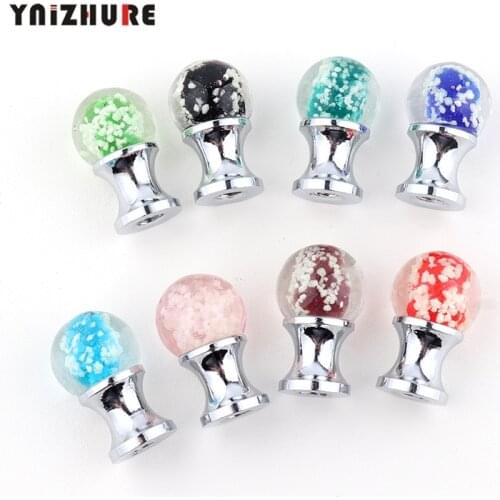 YNIZHURE 12mm Luminous Glass Crystal glass Handle Drawer Cabinet Door Makeup Box Dressing Creative Handle