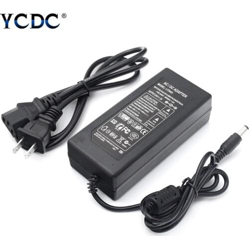 AC To DC Power Supply Charger AC 100-240V Input DC 24V 3A Output Transformer Adapter US/EU/UK/AU Cord 5.5x2.1mm Male Connector