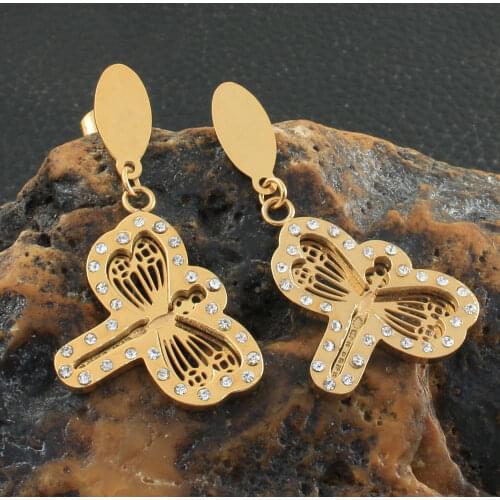 Simple Gold Color Earring Fashion Stainless Steel Jewelry Earrings For Women Joyas De Acero Inoxidable Para Mujer ERYZ035