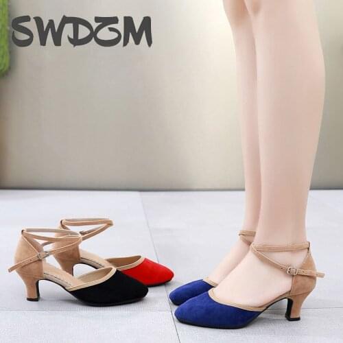 Modern Dance-Shoes For Women Girls Latin Tango Salsa Ballroom Dancing Shoes Jazz Ladies Closed Toe Practice Dance-Shoes Salsa