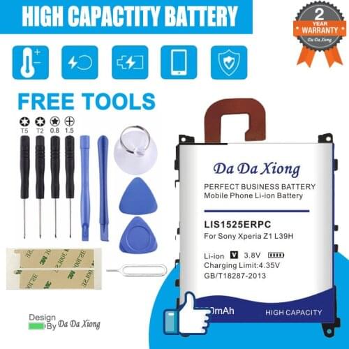 100% New 4900mAh LIS1525ERPC Li-ion Phone Battery for Sony Ericsson Xperia L39h Xperia Z1 L39 C6902 C6903 C6916 C6943 etc