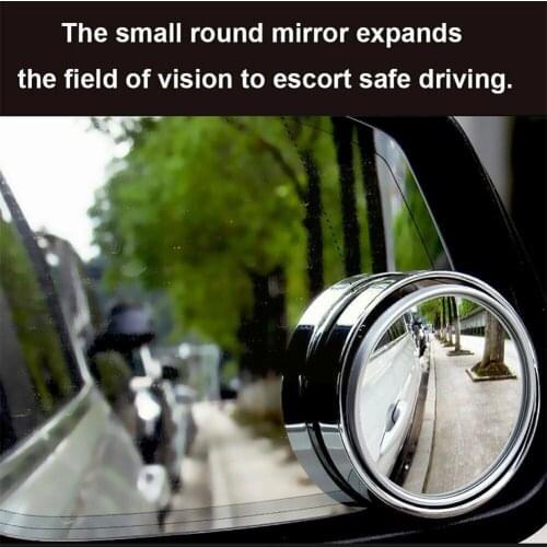 A Pair 2pcs Car Mirror HD Convex Mirror Blind Spot Auto Mirrors Vehicle View Mirror Wide Angle 360 Rearview Parking Degree Q9V9