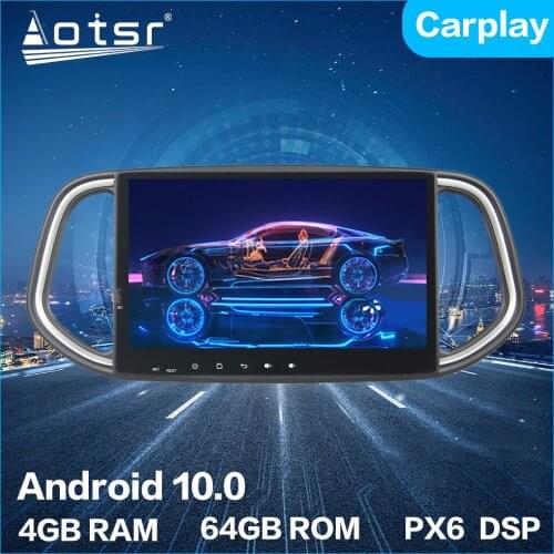 Aotsr Android 10.0 4+64GB Car Radio Player GPS Navigation Car Stereo HD Multimedia Head Unit For KIA KX3 2014 - 2017 DSP Carplay