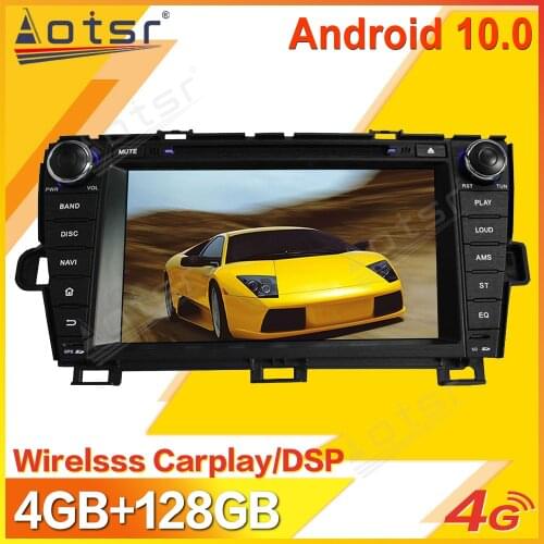 Android 10 Car Multimedia Stereo Player For Toyota Prius 2009 2010- 2015 Left Tape Radio Recorder Video GPS Navi Head Unit 2 Din