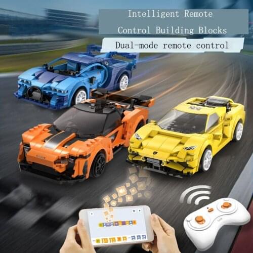 APP Remote Control Car Building Blocks Toys City Sports Car Model Blocks Childrens RC Racing Car Boys Technical Bricsk Gifts