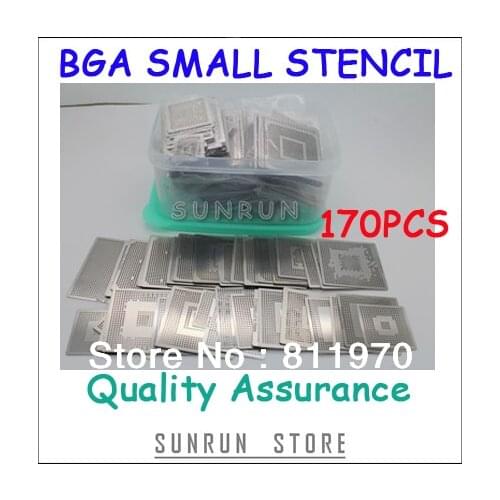 Free Shipping,New Direct Heating BGA Stencils Set Notebook Dedicated 170 pcs BGA Stencil BGA Reballing Stencil Kit