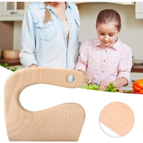 Kids Safe Kitchen Knifes Wooden Cutter For Cooking Safe Kitchen Cutting Toy DIY Children Cooking Chef Cutter For Fruits Cakes