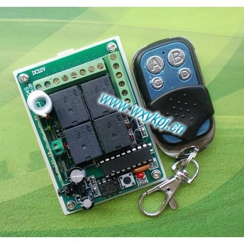 DC 12V 10A 4CH Receiver & Transmitter Momentary Toggle switch 315mhz 433mhz wireless remote switch