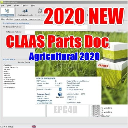 Claas Parts Doc 2.2 Agricultural Updated 621 [03.2020] EPC Unlimited install on many computers
