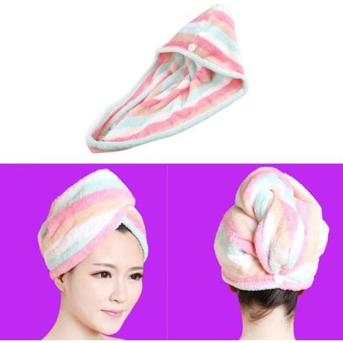 Dry Hair Hat Microfiber Bath Towel Hair Dry Quick Drying Lady Bath Towel Soft Shower Cap For Lady Turban Head Wrap Cap 20FEB6