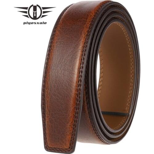 Cow Leather No Buckle 3.5cm Wide Real Genuine Leather Belt Without Automatic Buckle Strap Designer Belts Men High Quality B294