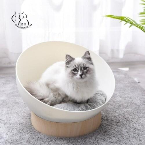 Round Cat Bed House Warm Small Dog Nest Kitten Window Home Carpet Outdoor Travel Supplies