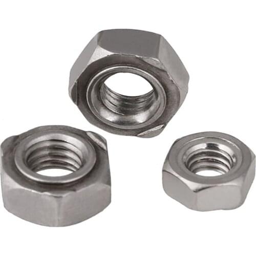 M3 M4 M5 M6 M8 M10 M12 304 Stainless Steel Hexagonal Welding Nut Spot Welding Step Pressure Welding No Foot and No Angle