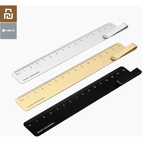 Kaco Metal Ruler Bookmark Straightedge Drafting Cartography Ruler Student Learning School Office Stationery Supplies