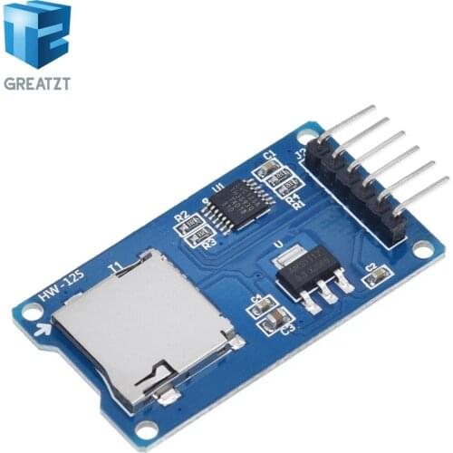 GREATZT Micro SD card mini TF card reader module SPI interfaces with level converter chip for arduino