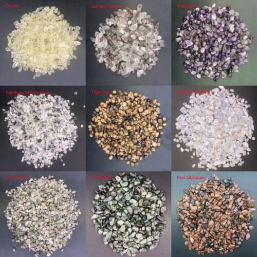 Natural Crystals Quartz Crystal Chips Sand Energy Reiki Stones Room Home Office Aquarium Decoration Accessories Gemstone