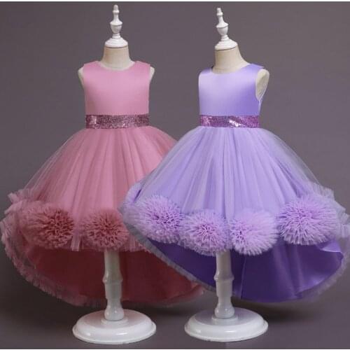Girls Frocks Long Trailing Gown Kids Dresses For Girls Children Christmas Princess Dress Party Wedding Dress 6 8 10 12 Y Vestido