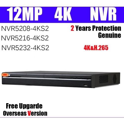 12MP NVR 8CH 16CH 32CH NVR5208-4KS2 NVR5216-4KS2 NVR5232-4KS2 4K H.265 Pro for cctv web cam ip camera Network Video Recorder