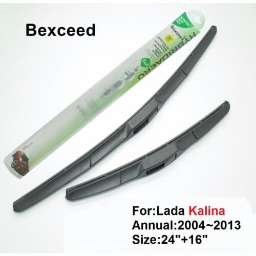 For Lada Kalina 24"+16" Bexceed of Car Windshield Windscreen Hybrid wiper Blade 2004 2005 2006 2007 2008 2009 2010 2011 2012