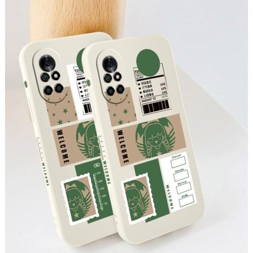 Cute Girl Phone Case For Huawei Nova8 8Pro 8SE Nova 7 7Pro 7SE 6 6se 5 5Pro 5Z 5I 5Ipro 5T 4 4E Silicone Cover