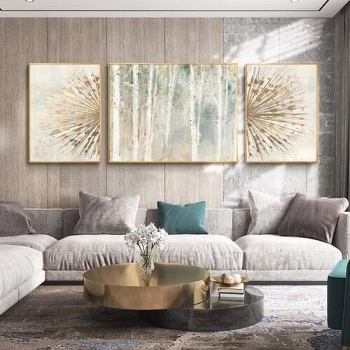 Modern Light Luxury Branches And Leaves Living Room Poster Decoration Painting Simple Background Wall Home Interior Decoration