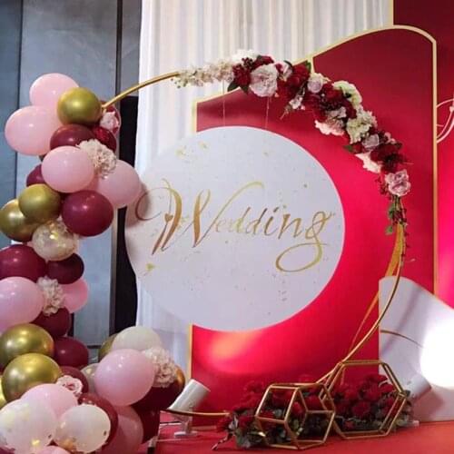 Wedding Arch Background Round Iron Shelf Background Wall Wedding Decoration DIY party Flower Plant wall Balloon Bracket