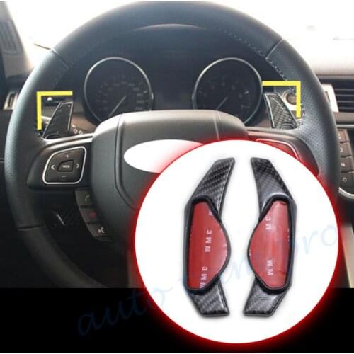 Carbon Fiber Steering Wheel Shift Paddle Extension CoveFor Land Rover Discovery Sport LR4 LR5 Range Rover Jaguar XE XF XJ F-type