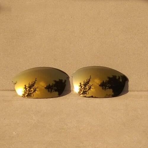 Bronze Gold Mirror Replacement Lenses for Half Jacket 2.0 Sunglasses Frame 100% UVA & UVB Anti-Reflective