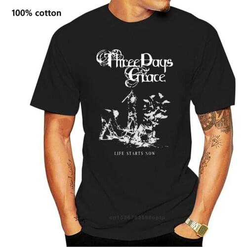 Three Days Grace Life Starts Now Logo Womens T-Shirt Clothing Fashion Harajuku T Shirt Fashion Short Sleeve Top Tee