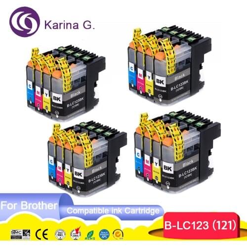 16X For Brother Ink Cartridge LC123 LC121 Suit For J4110DW J6520DW J470DW