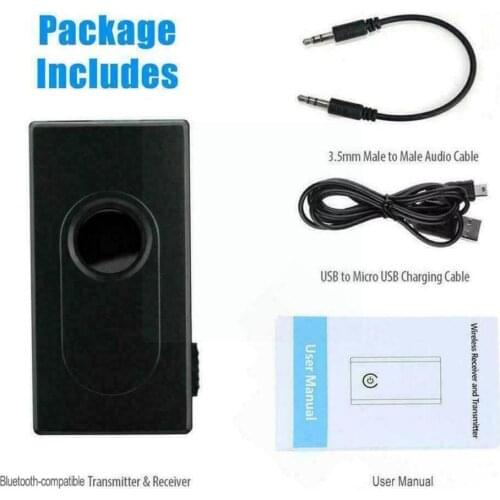 2 In 1 Bluetooth V4.2 Transmitter Receiver Wireless Supplies Music Adapter Audio Transmitter Bluet Adapter Stereo Bluetooth W9L5