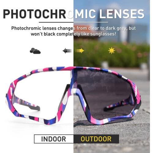 2020 Cycling Sunglasses Photochromic Bike Glasses Polarized Eyewear Goggles For Men Women Outdoor UV400 MTB Bike Road